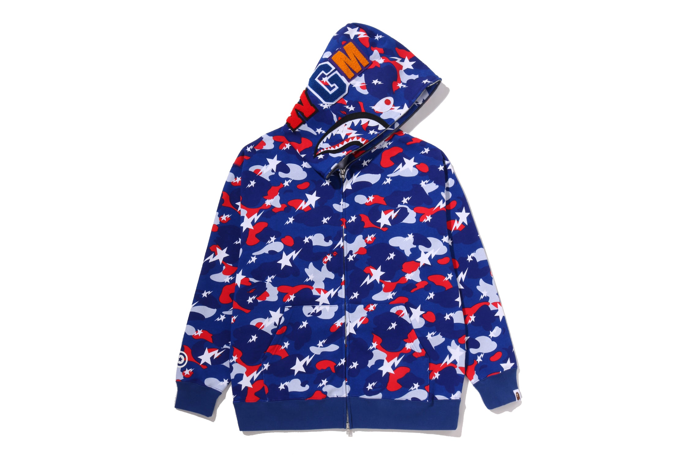 STA STRIKE CAMO SHARK RELAXED FIT FULL ZIP HOODIE – eu.bape.com