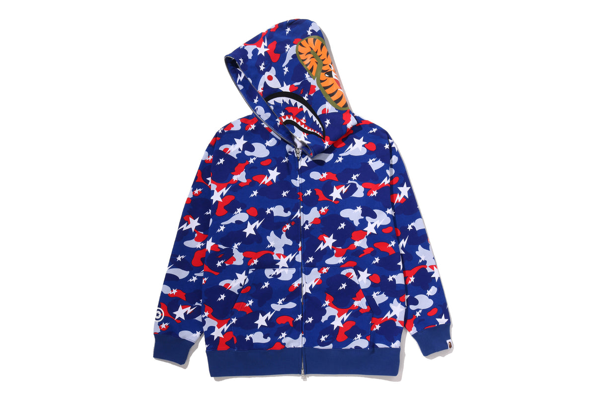 STA STRIKE CAMO SHARK RELAXED FIT FULL ZIP HOODIE