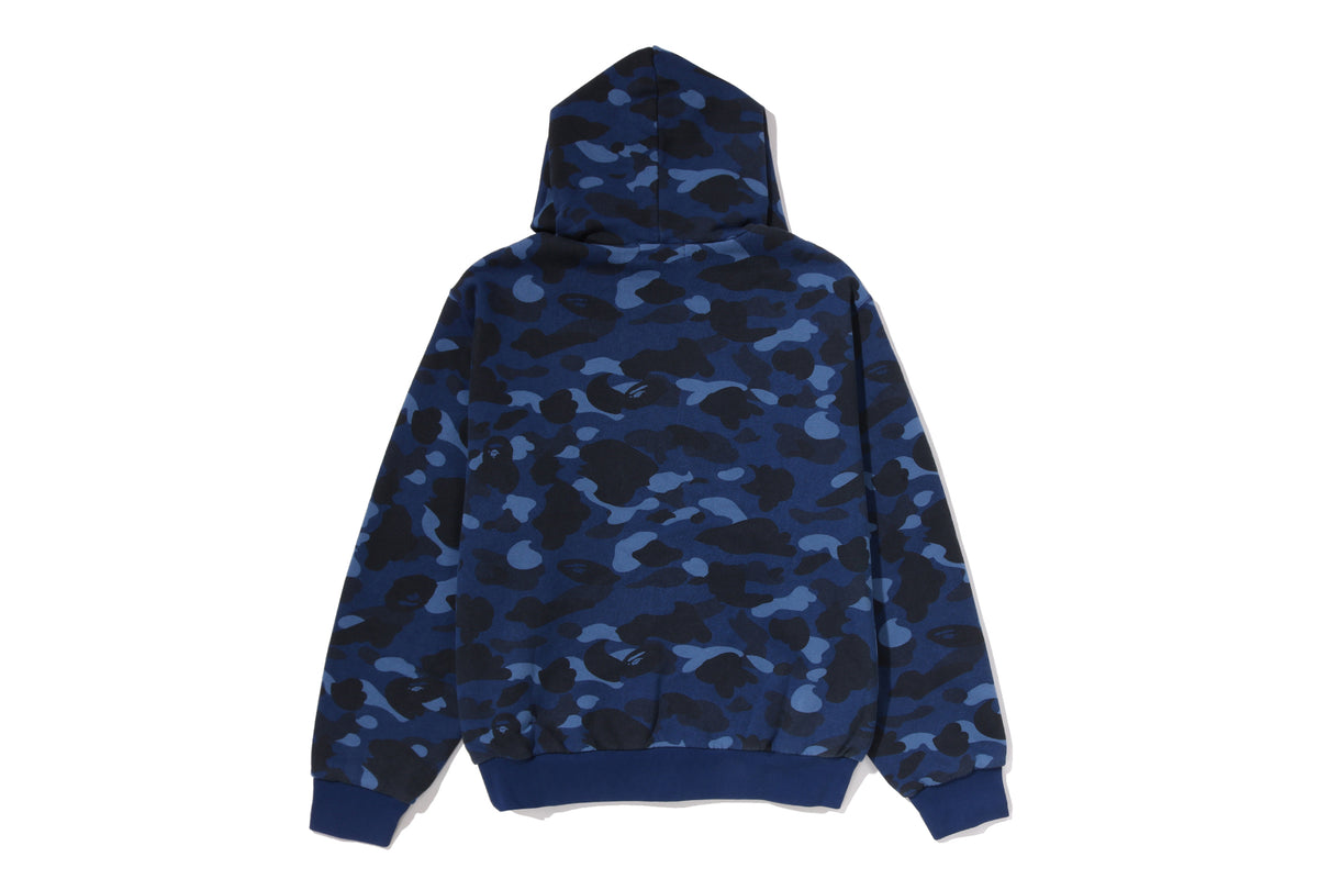 COLOR CAMO HEAVY WASHED CROPPED FIT ZIP HOODIE