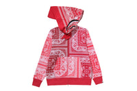 PAISLEY PATTERN SHARK FULL ZIP HOODIE