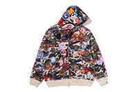 HYBRID CAMO MULTI BADGE SHARK RELAXED FIT FULL ZIP HOODIE