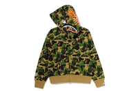 ABC CAMO CRYSTAL STONE SHARK FULL ZIP HOODIE LADIES