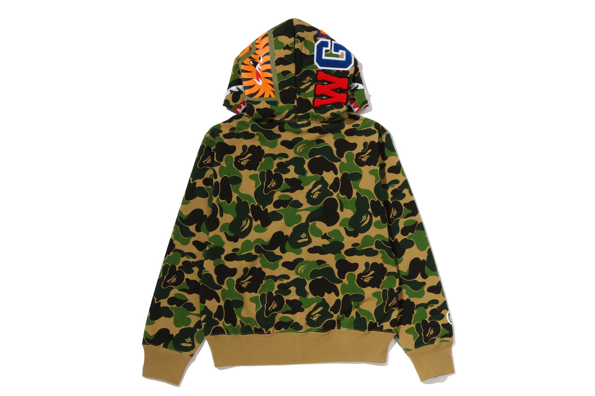 ABC CAMO CRYSTAL STONE SHARK FULL ZIP HOODIE LADIES