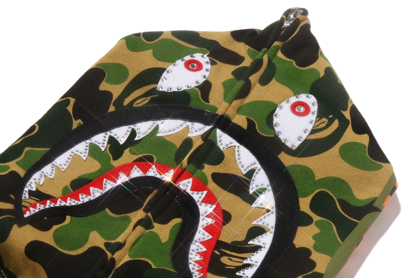 ABC CAMO CRYSTAL STONE SHARK FULL ZIP HOODIE LADIES – eu.bape.com