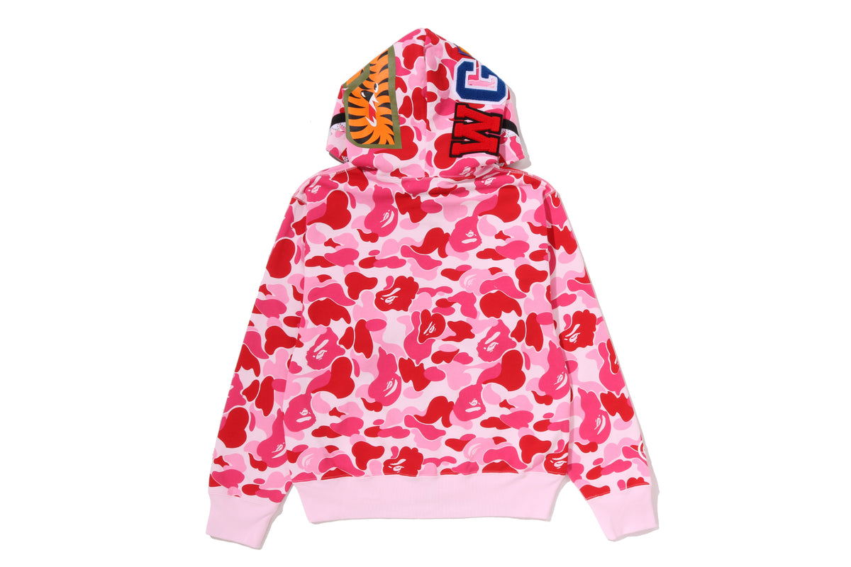 ABC CAMO CRYSTAL STONE SHARK FULL ZIP HOODIE LADIES