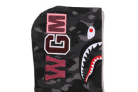 COLOR CAMO FUR SHARK CROPPED ZIP HOODIE LADIES