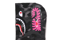 COLOR CAMO FUR SHARK CROPPED ZIP HOODIE LADIES