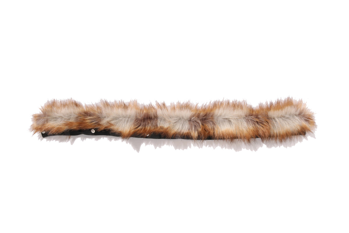COLOR CAMO FUR SHARK CROPPED ZIP HOODIE LADIES