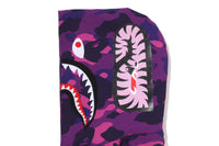 COLOR CAMO FUR SHARK CROPPED ZIP HOODIE LADIES
