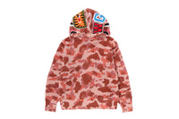 1ST CAMO CROCHET SHARK FULL ZIP HOODIE LADIES