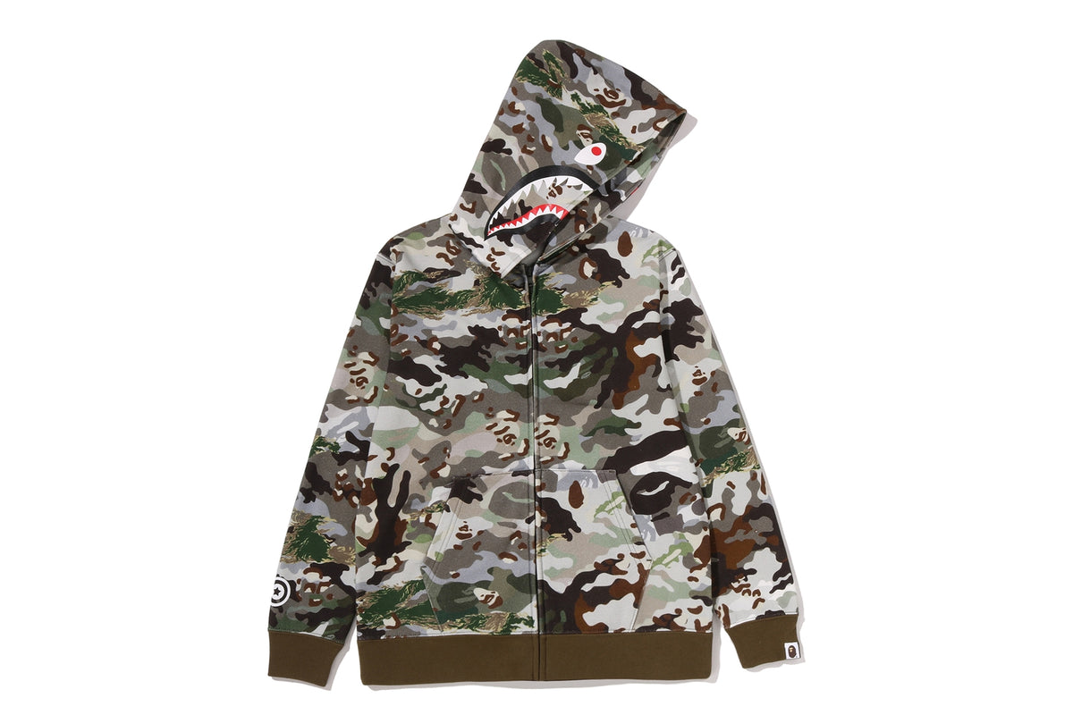HYBRID CAMO SHARK ZIP HOODIE JUNIOR