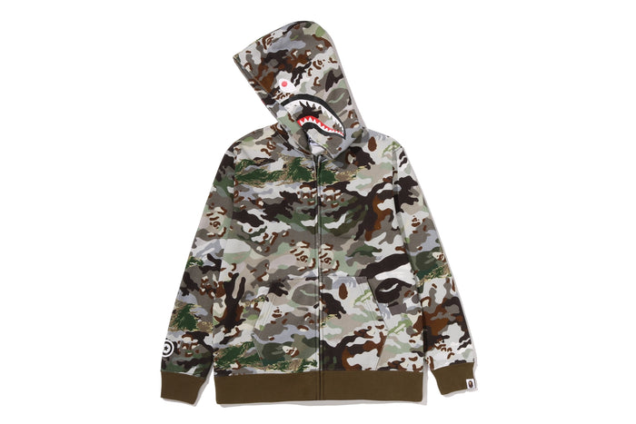 HYBRID CAMO SHARK ZIP HOODIE JUNIOR