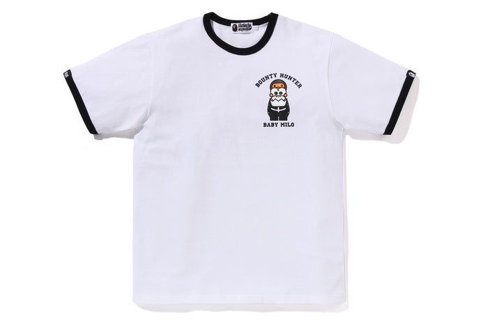 BAPE X BOUNTY HUNTER - BABY MILO RINGER TEE MENS