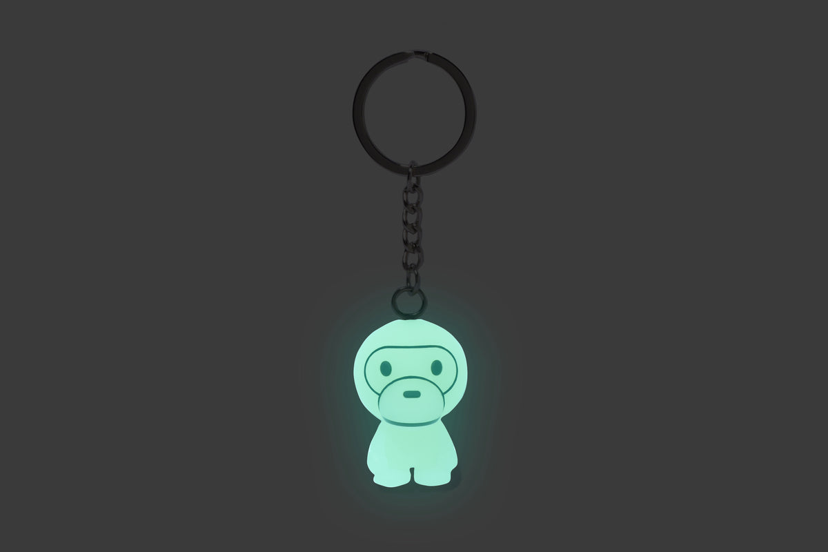 GLOW IN THE DARK BABY MILO KEYCHAIN – eu.bape.com