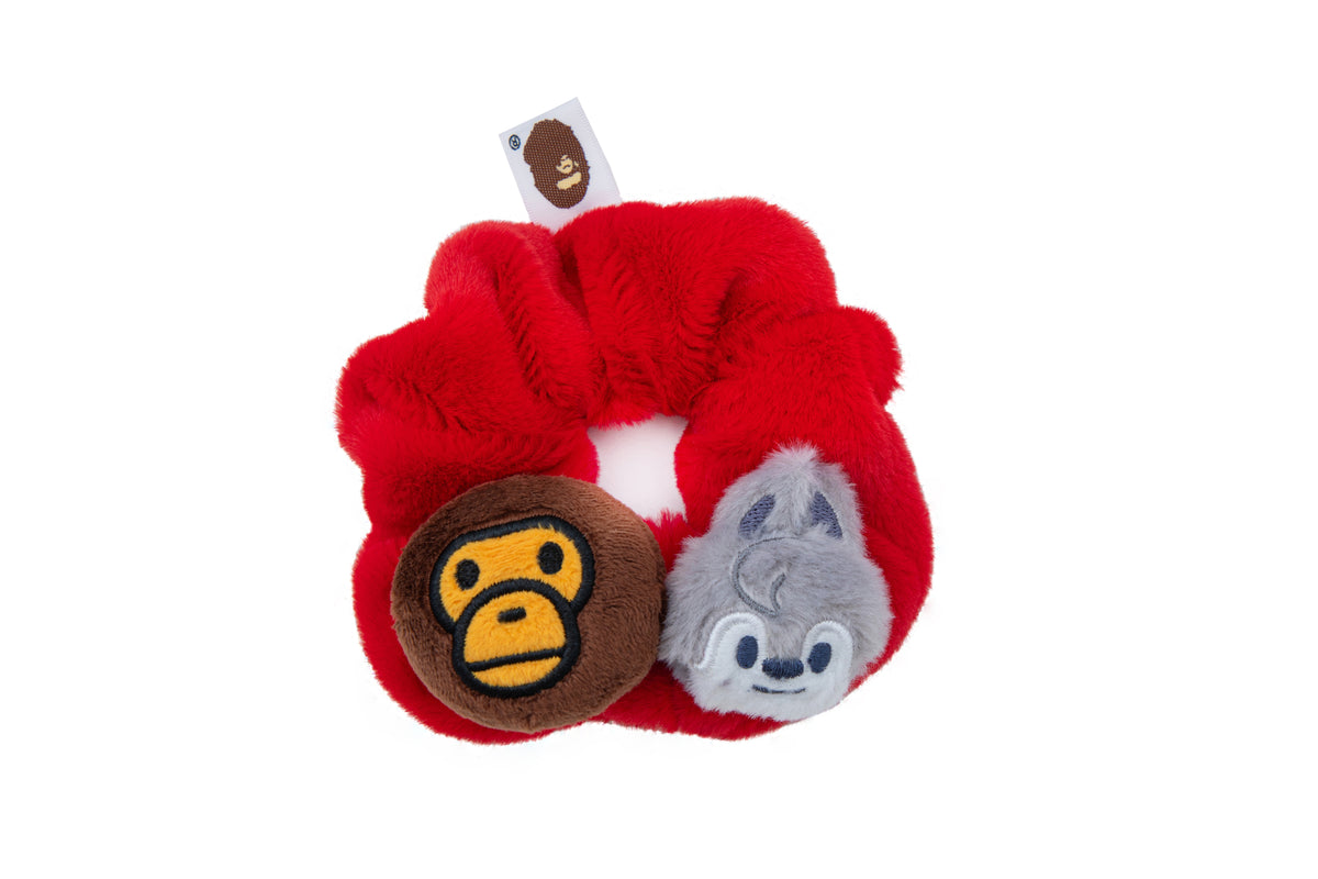 BAPE X STRAY KIDS WOLF CHAN BABY MILO SCRUNCHIE