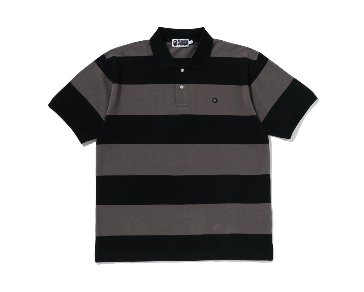 MILO ONE POINT STRIPE RELAXED FIT POLO