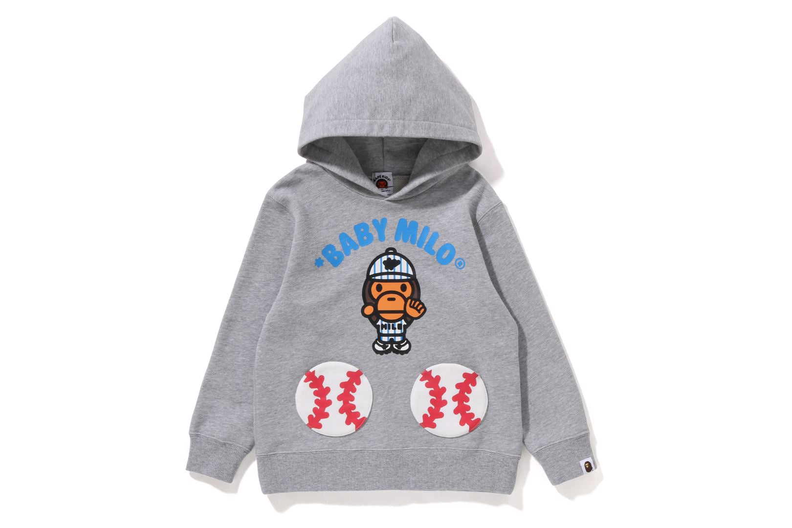 BABY MILO BASEBALL PULLOVER HOODIE KIDS eu.bape