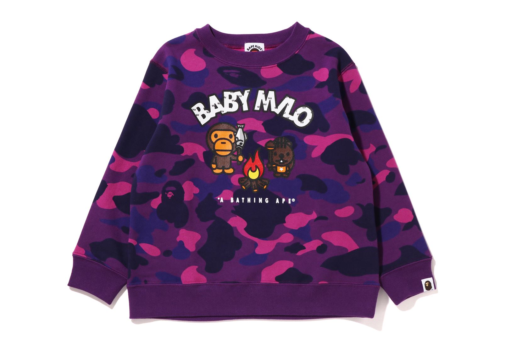 COLOR CAMO BABY MILO CAMP CREWNECK KIDS – eu.bape.com