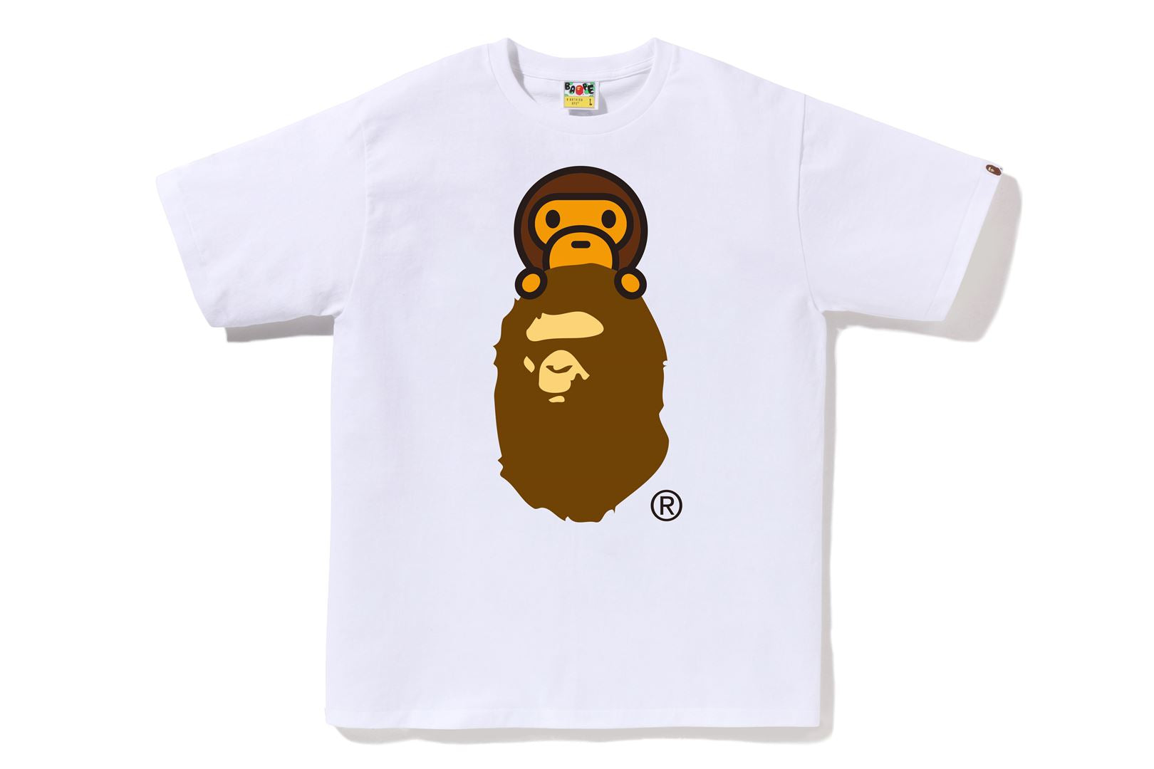 A Bathing Ape Baby Milo T Shirt Puff Paint Streetwear popular Graphic Tee Short Sleeve S