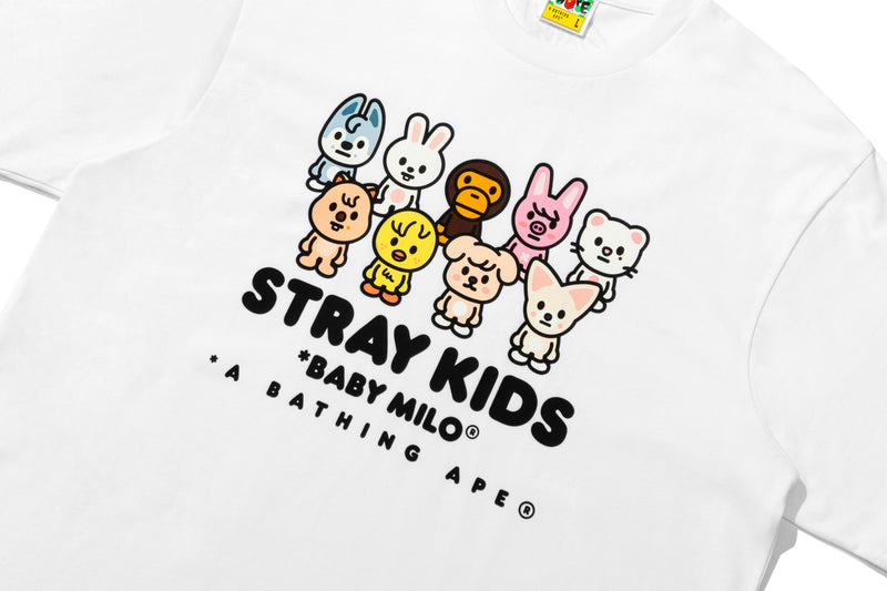 BAPE X STRAY KIDS BABY MILO WITH SKZOO FAMILY RELAXED FIT TEE
