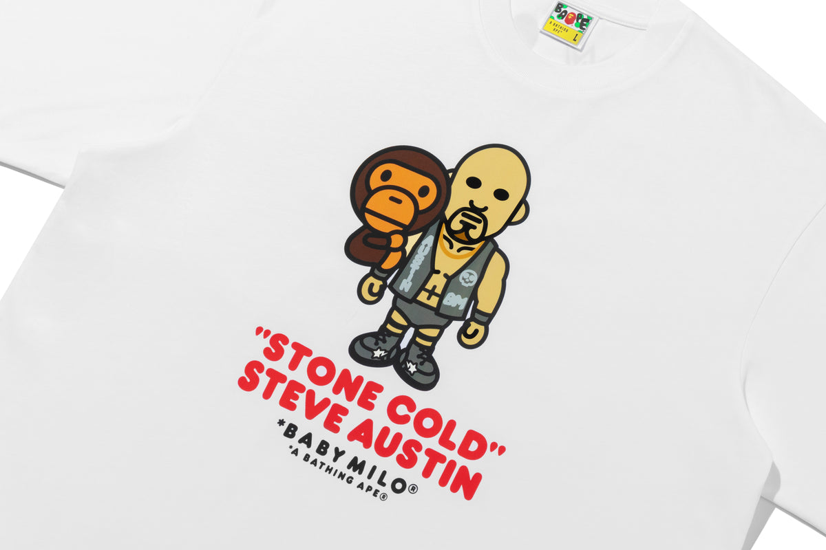 BAPE X WWE STONE COLD STEVE AUSTIN BABY MILO RELAXED FIT TEE