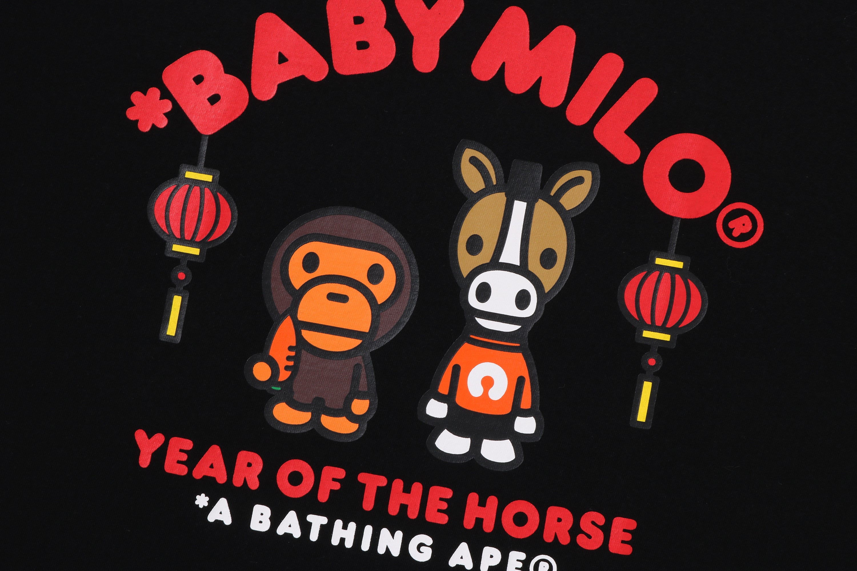 YEAR OF THE HORSE BABY MILO TEE – eu.bape.com