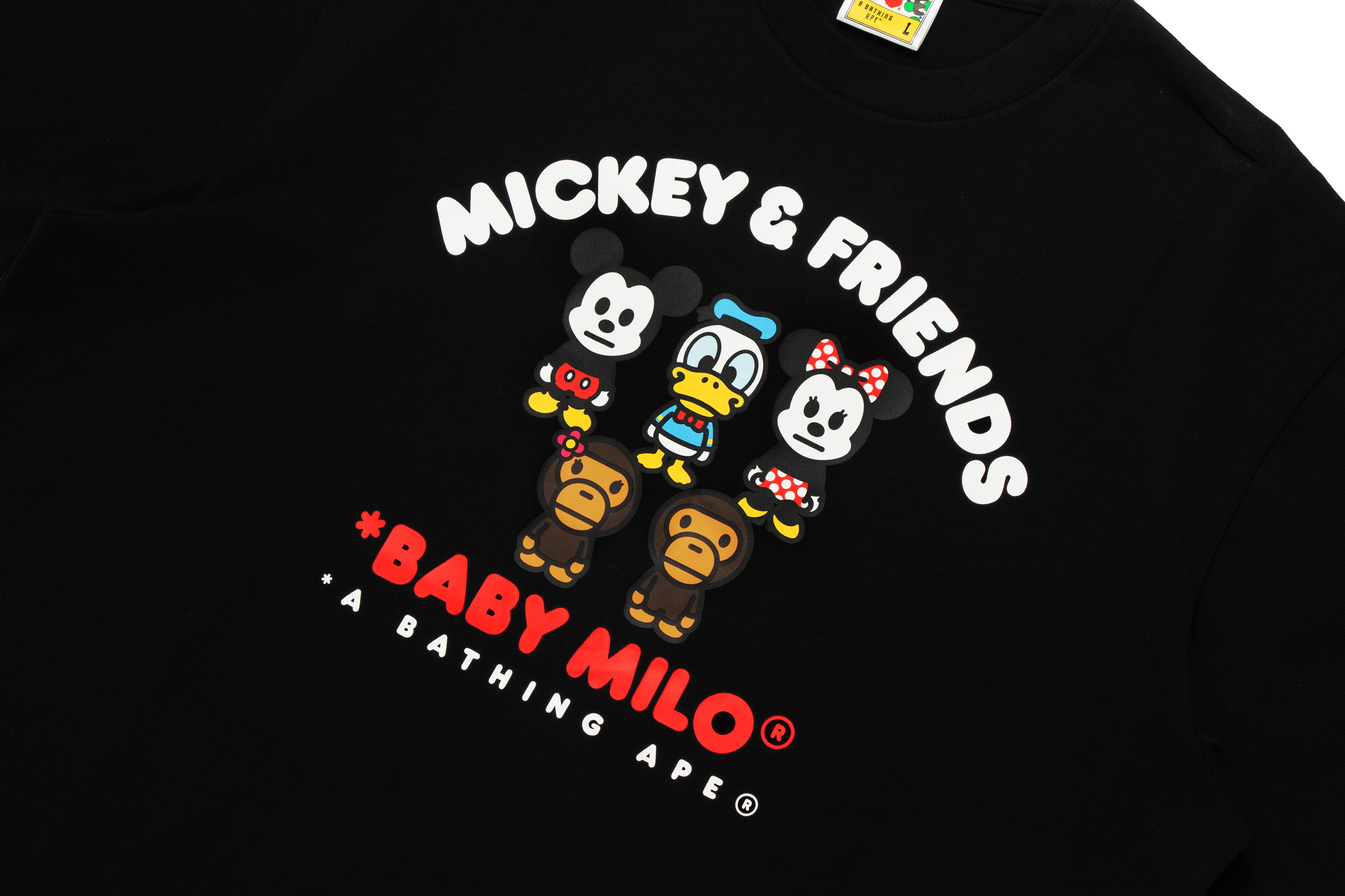 A BATHING APE MICKEY & FRIENDS Tシャツ 2XL BAPE X DISNEY MICKEY & FRIENDS BABY MILO RELAXED FIT TEE – eu.bape.com