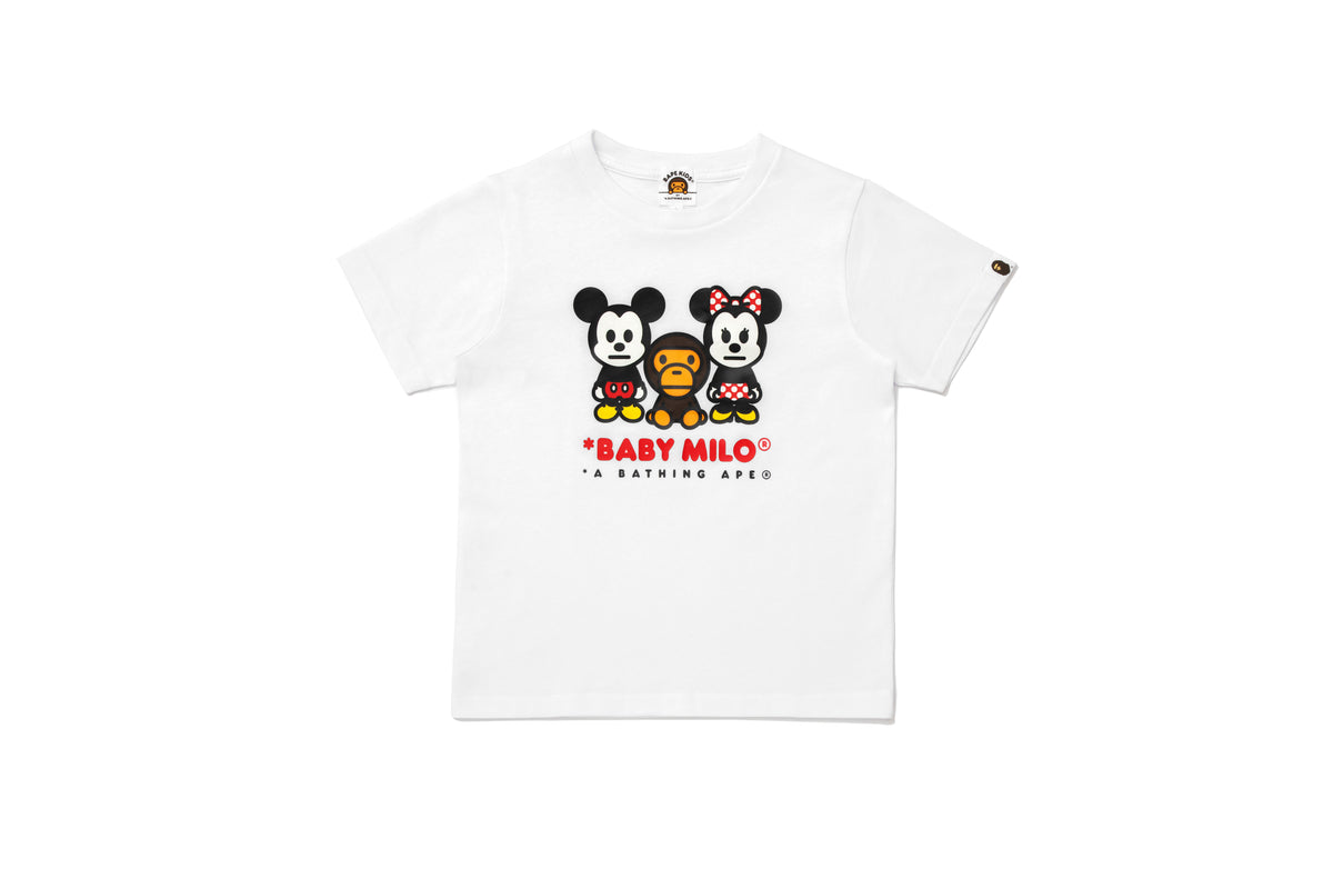 BAPE X DISNEY MICKEY & MINNIE MOUSE BABY MILO TEE KIDS