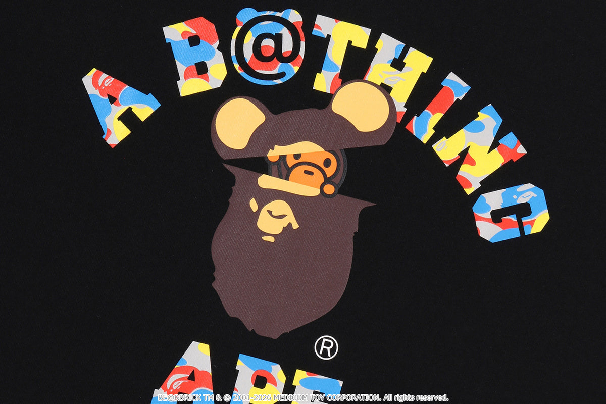 BAPE X MEDICOM TOY 30TH ANNIV. COLLEGE MILO TEE