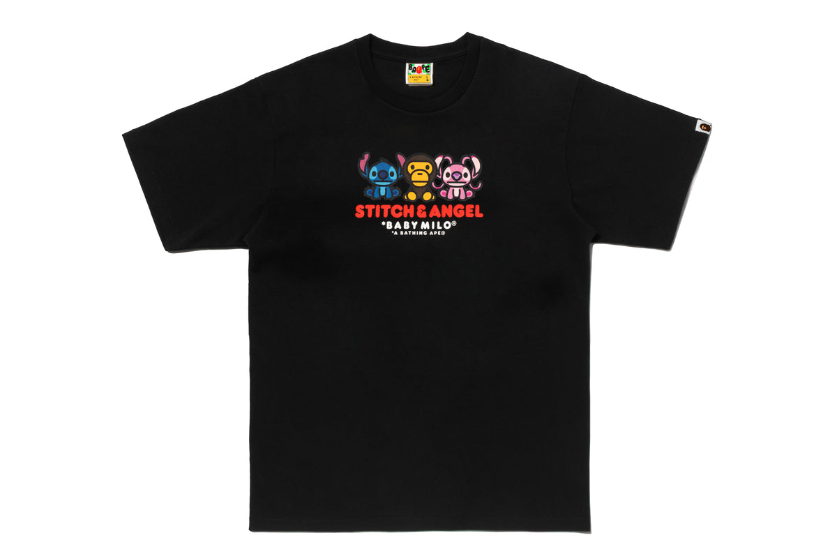 BAPE X DISNEY STITCH AND ANGEL BABY MILO TEE