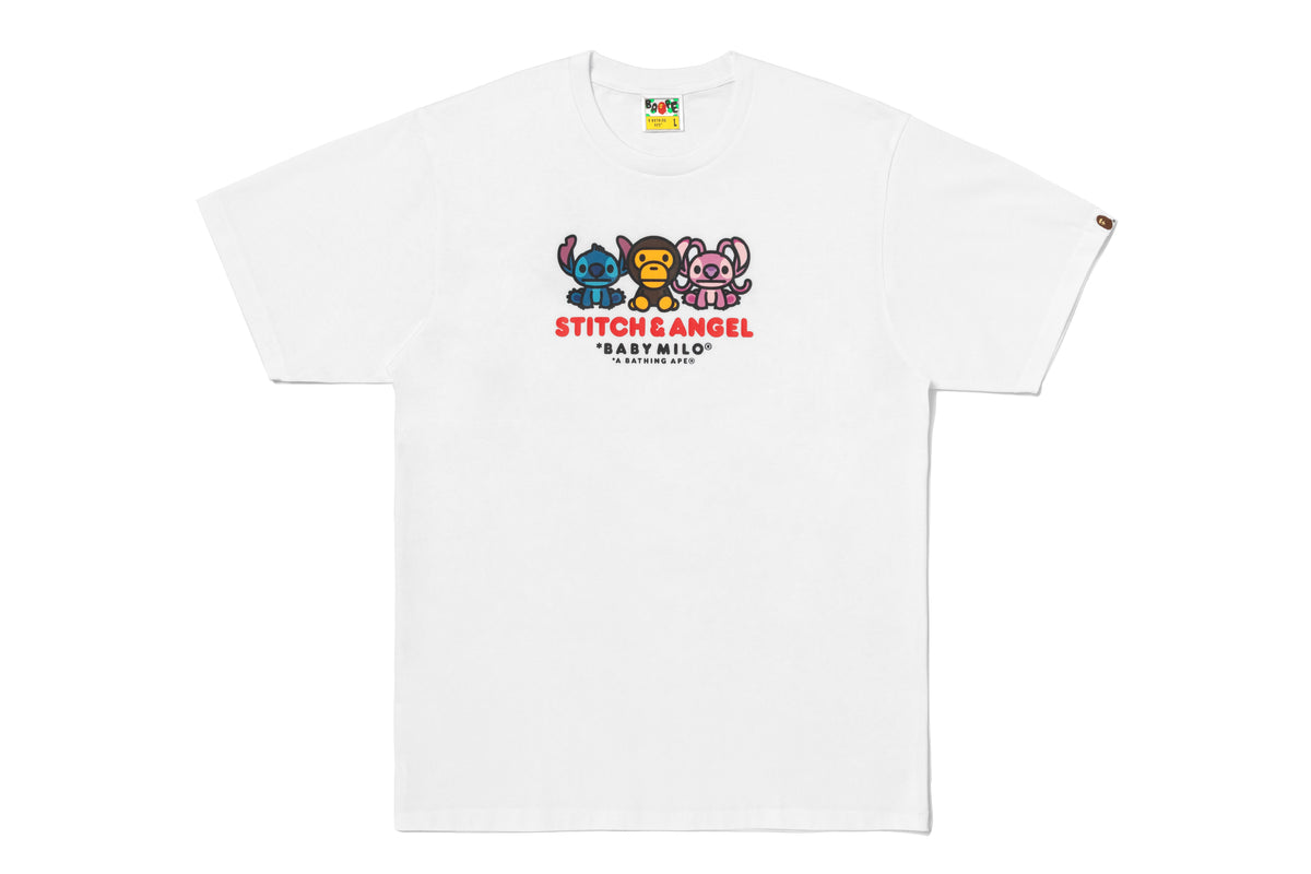 BAPE X DISNEY STITCH AND ANGEL BABY MILO TEE