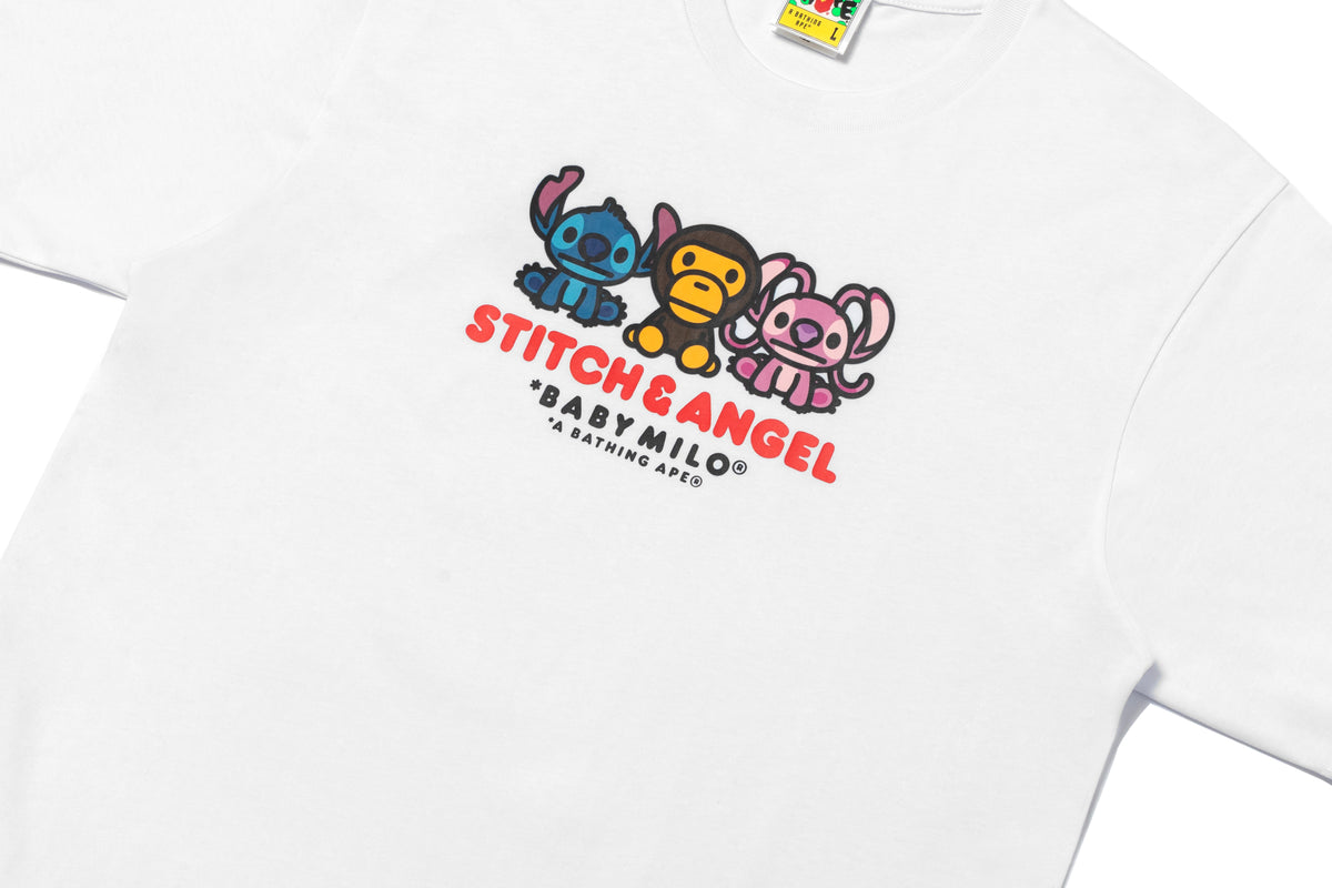 BAPE X DISNEY STITCH AND ANGEL BABY MILO TEE