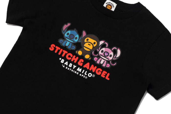 BAPE X DISNEY STITCH AND ANGEL BABY MILO TEE KIDS
