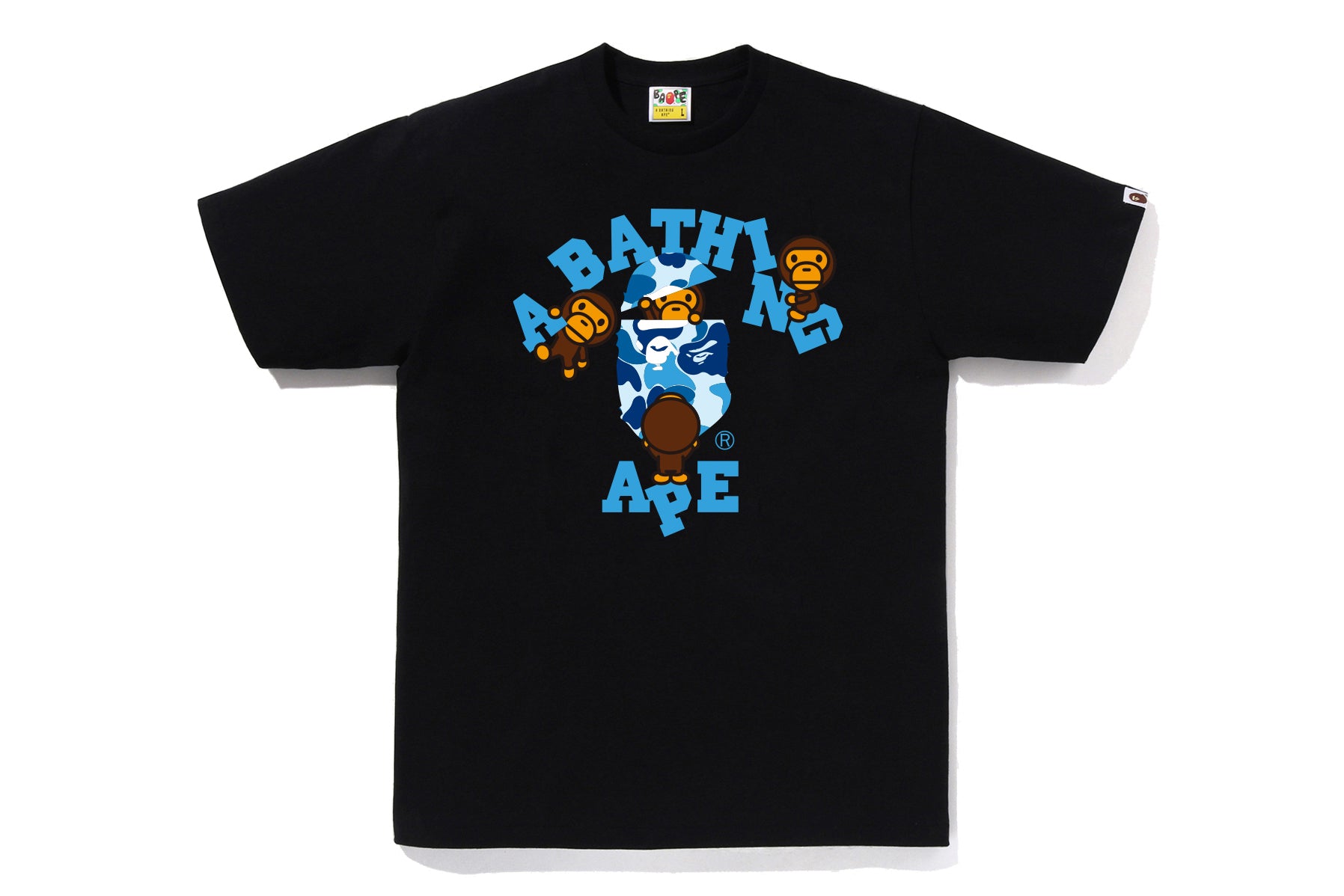 ABC CAMO COLLEGE MILO TEE – eu.bape.com