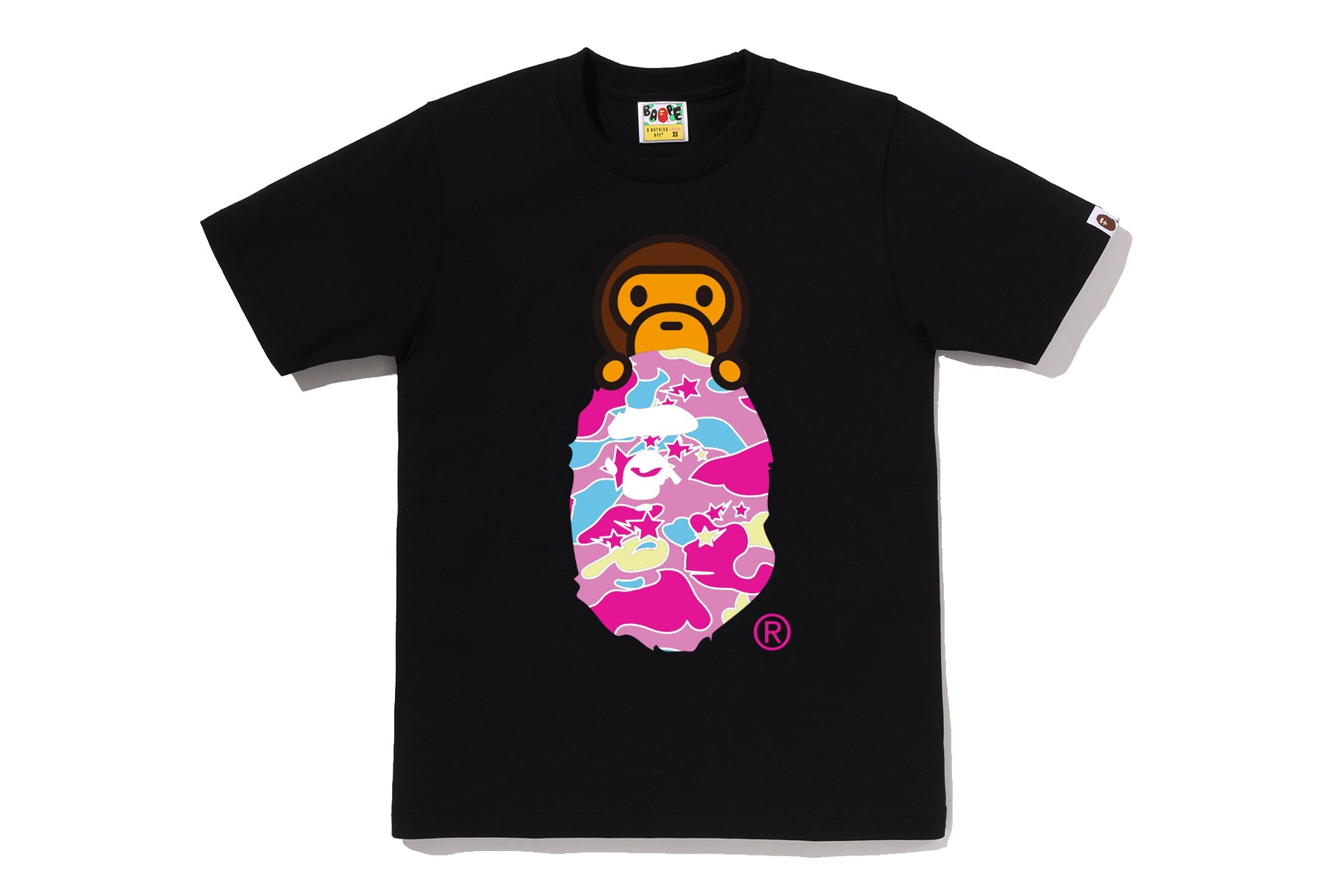 STA CAMO MILO ON APE HEAD TEE LADIES – eu.bape.com