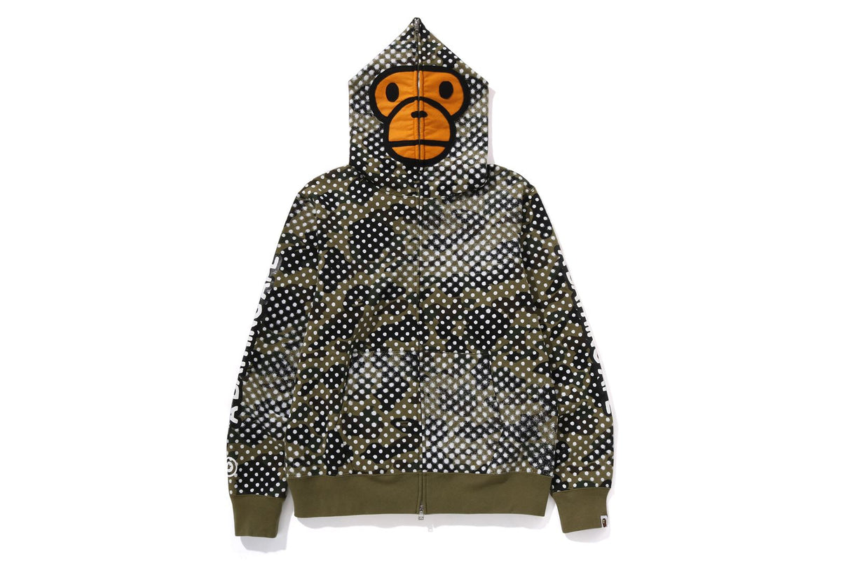 BAPE X JOSHUA VIDES - MILO FACE FULL ZIP HOODIE MENS