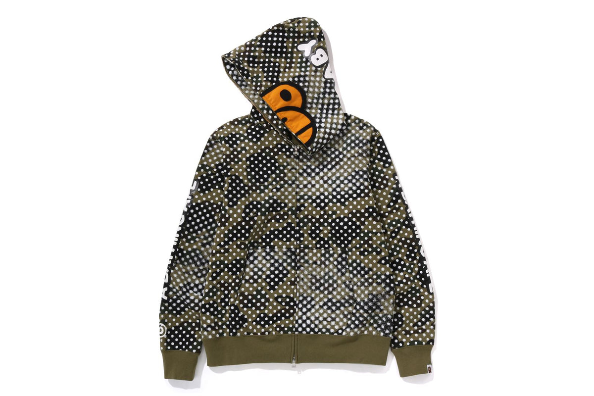 BAPE X JOSHUA VIDES - MILO FACE FULL ZIP HOODIE MENS