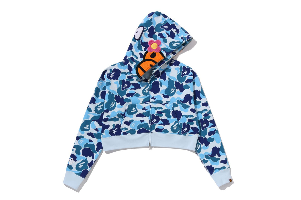 ABC CAMO BABY LISA CROPPED FULL ZIP HOODIE LADIES