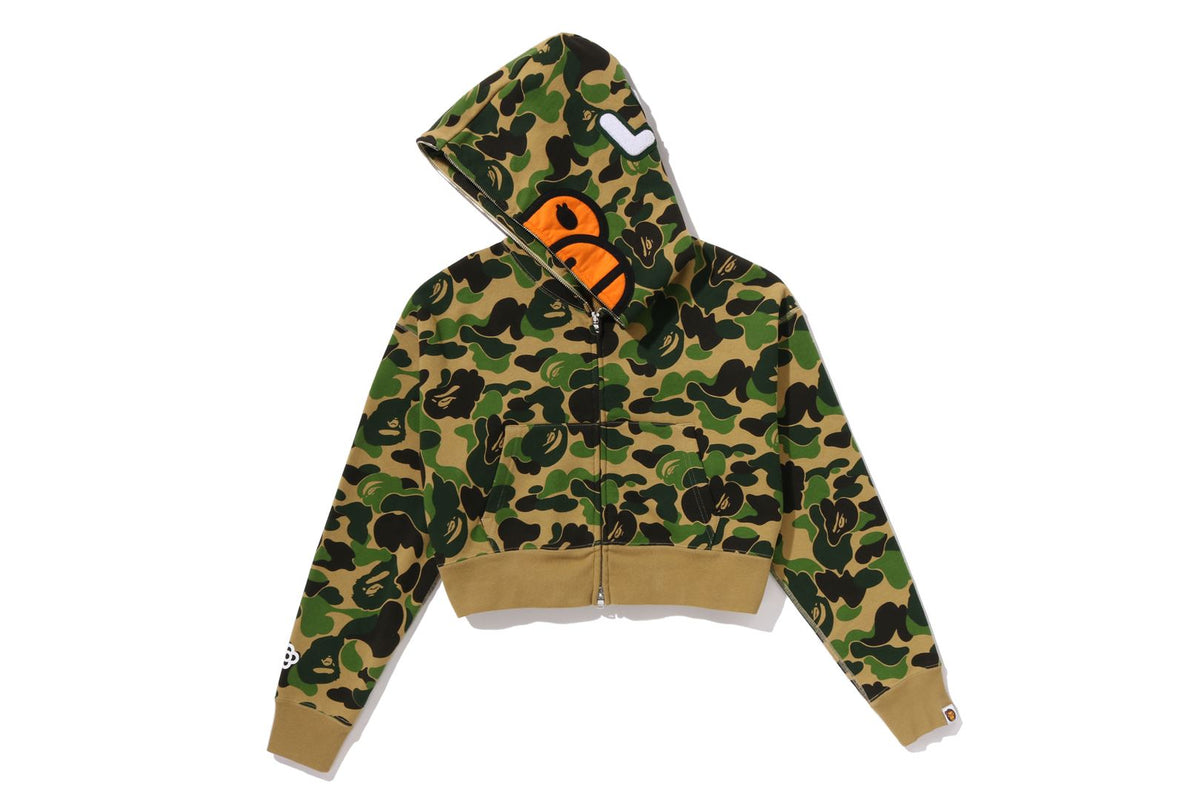 ABC CAMO BABY LISA CROPPED FULL ZIP HOODIE LADIES