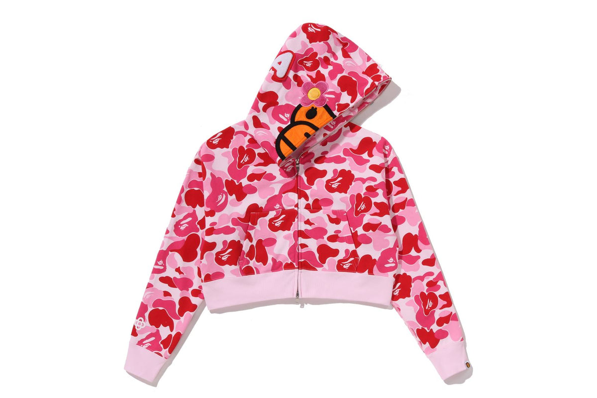 ABC CAMO BABY LISA CROPPED FULL ZIP HOODIE LADIES