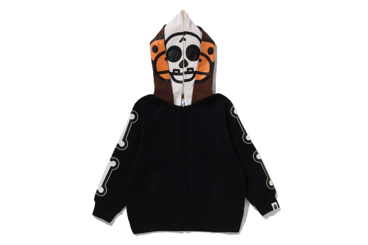 BABY MILO SKULL ZIP DOUBLE HOODIE KIDS