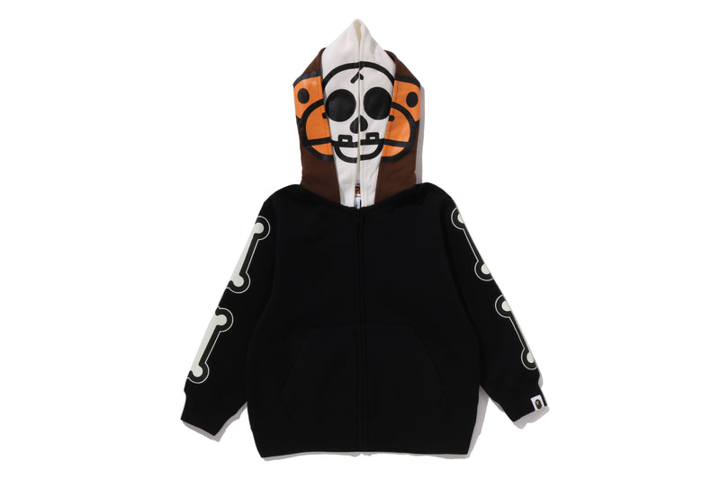 BABY MILO SKULL ZIP DOUBLE HOODIE KIDS