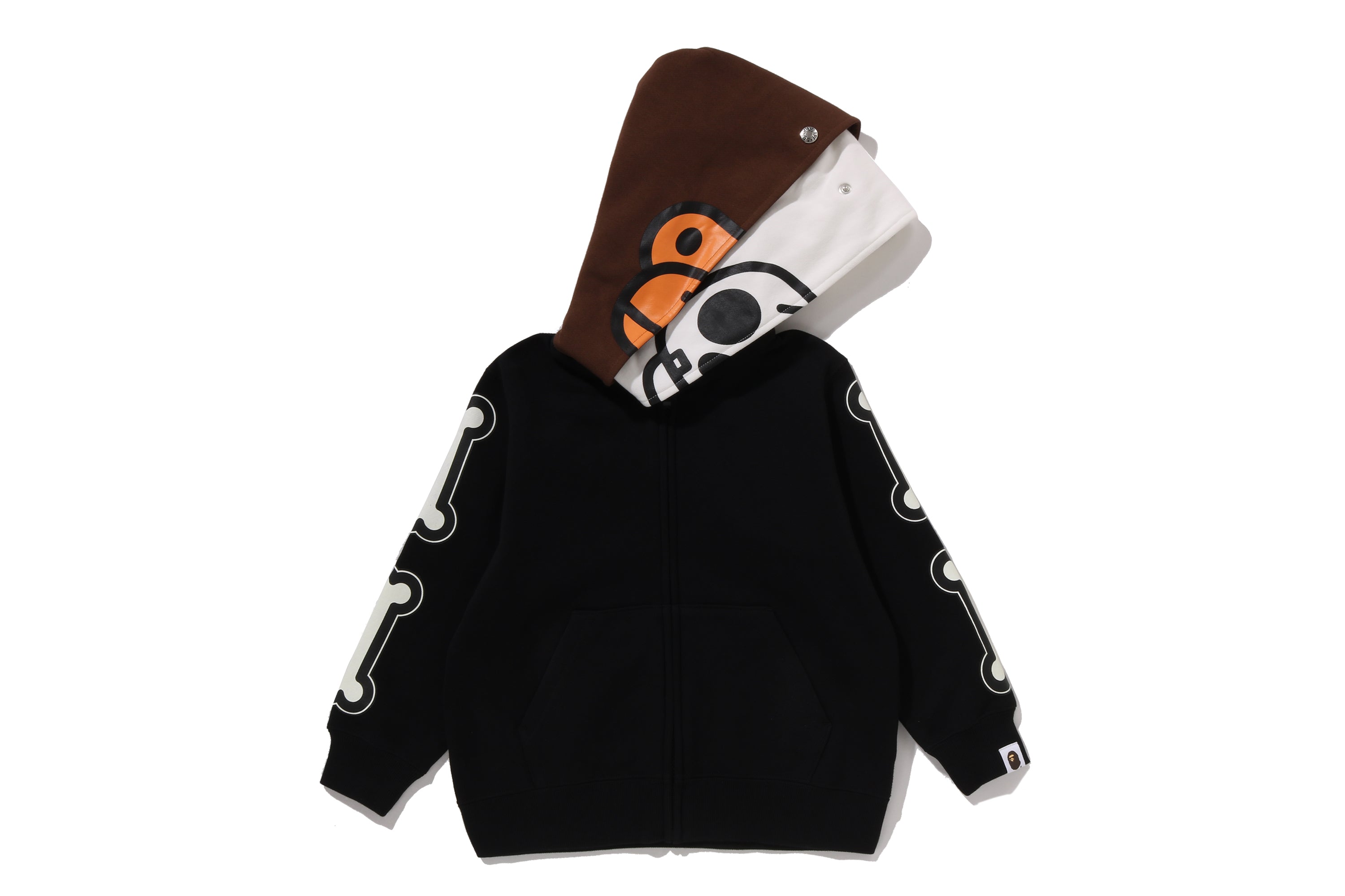 BABY MILO スタジャン 黒/白 BABY MILO SKULL ZIP DOUBLE HOODIE KIDS – eu.bape.com