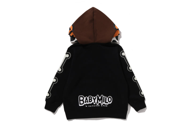 BABY MILO SKULL ZIP DOUBLE HOODIE KIDS