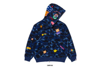 BAPE X MR. COLOR CAMO RELAXED FIT FULL ZIP HOODIE