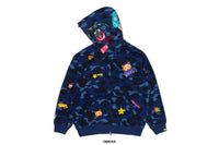 BAPE X MR. COLOR CAMO RELAXED FIT FULL ZIP HOODIE