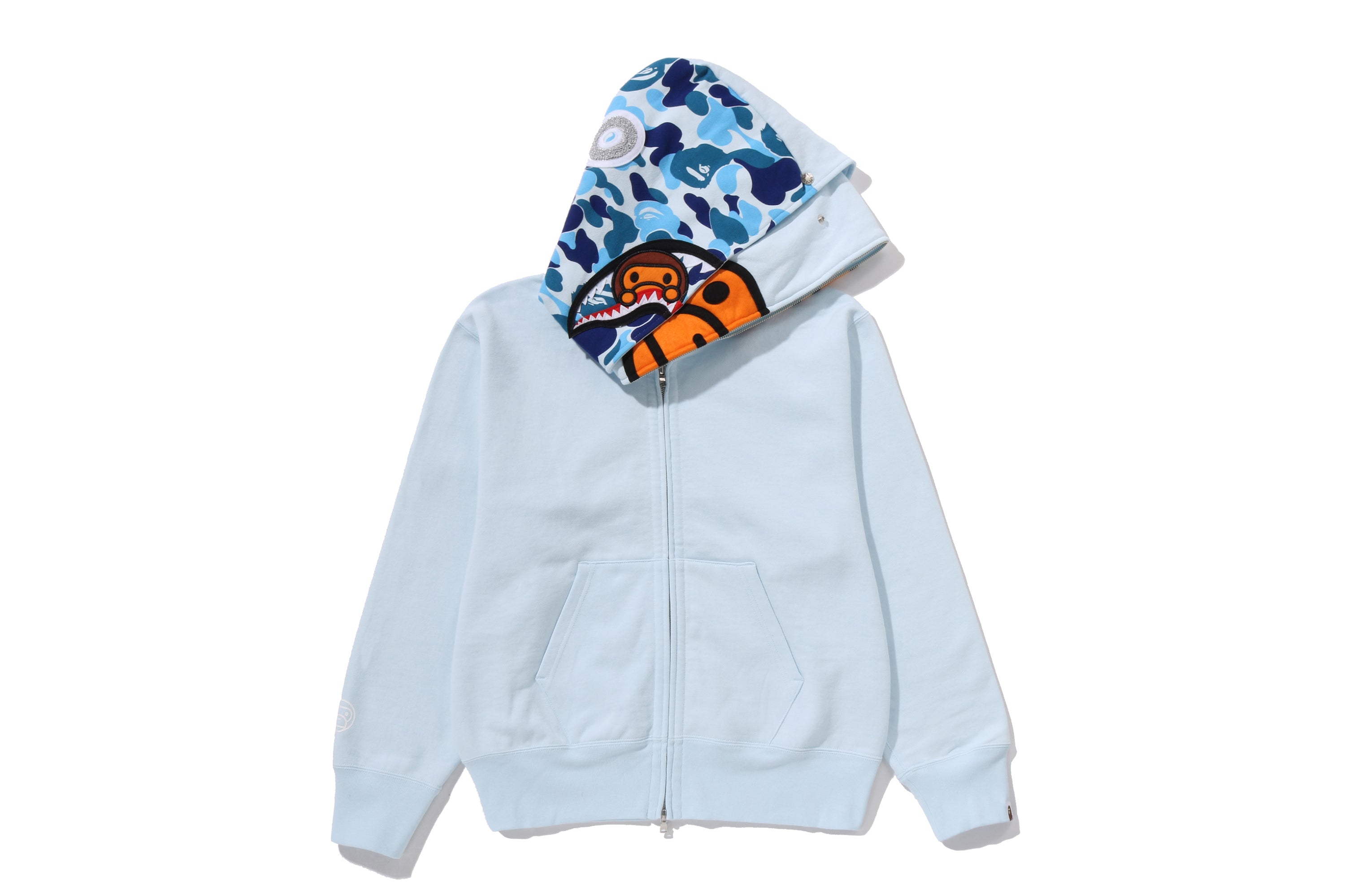 トップス BAPE MILO SHARK FULL ZIP DOUBLE HOODIE MILO SHARK FULL ZIP DOUBLE HOODIE LADIES – eu.bape.com