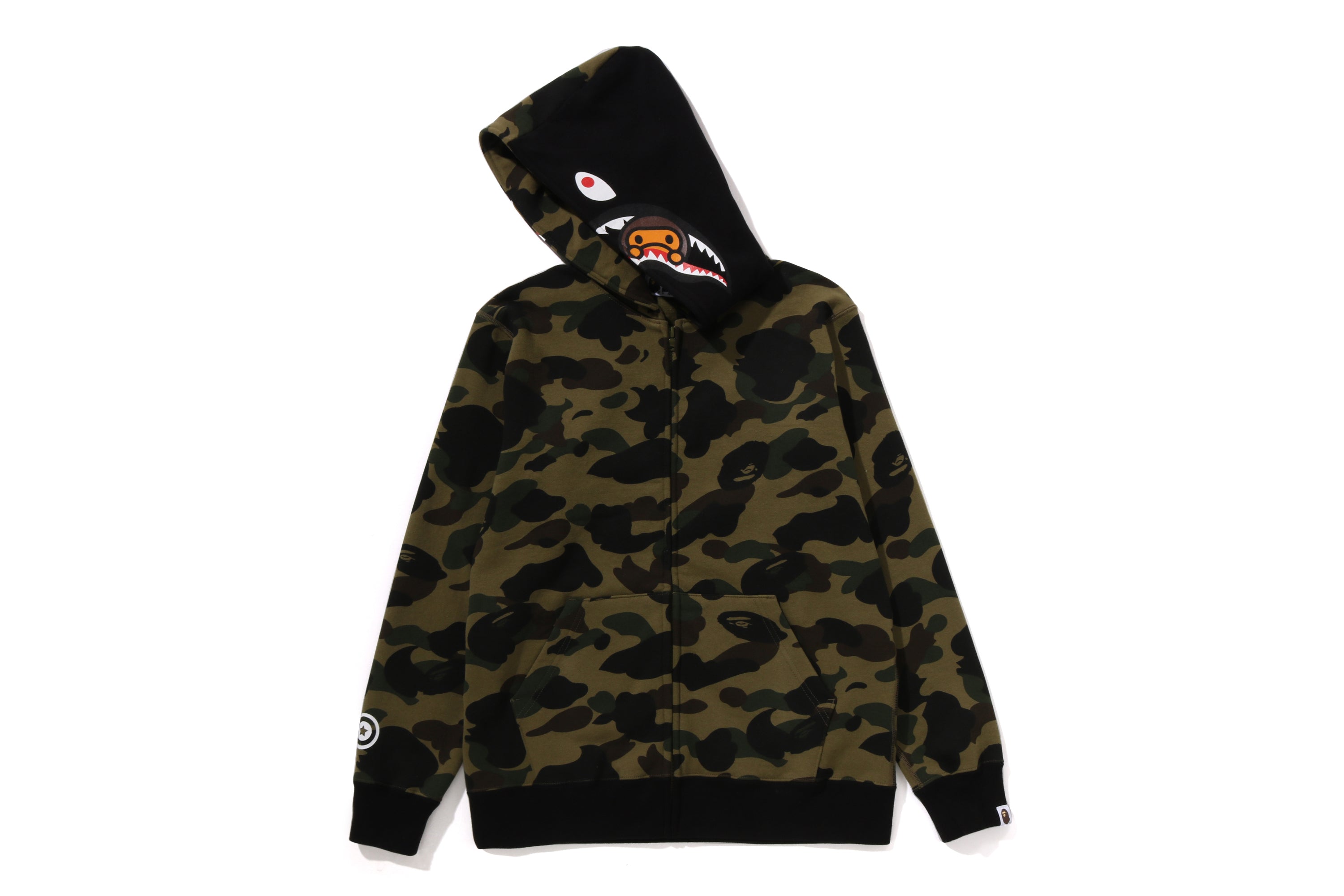 1ST CAMO MILO SHARK ZIP HOODIE JUNIOR – eu.bape.com