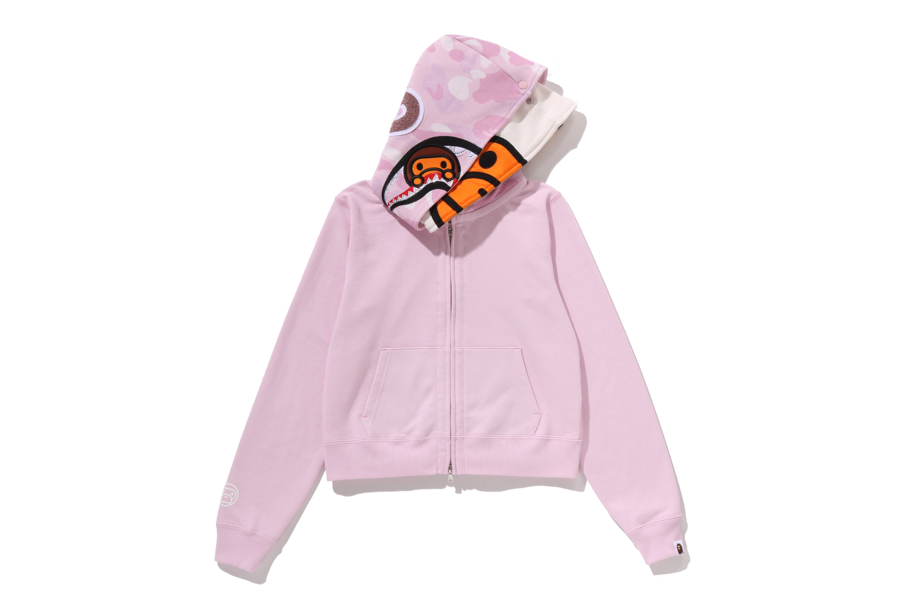 MILO SHARK CROPPED FULL ZIP DOUBLE HOODIE LADIES – eu.bape.com