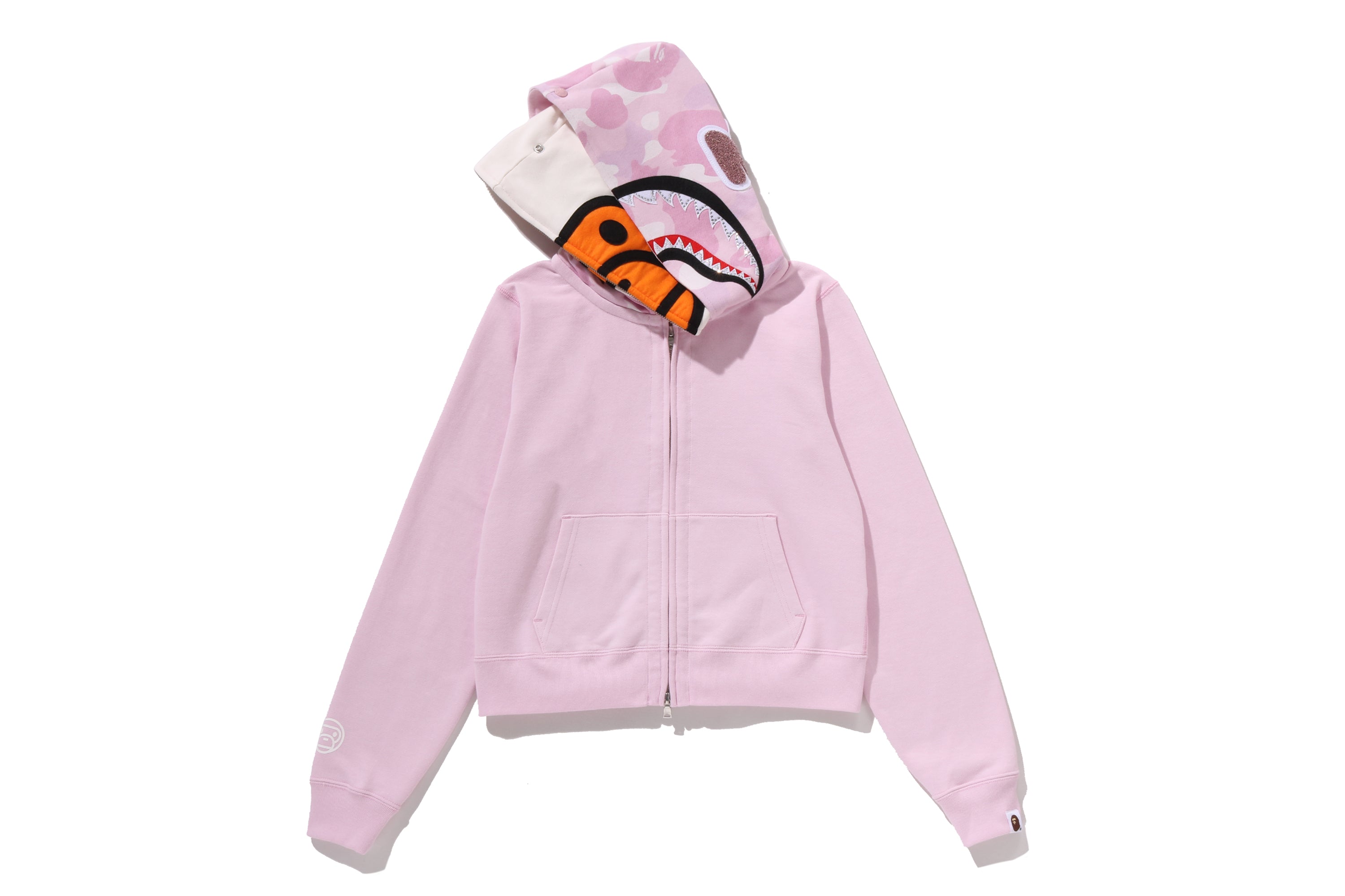 MILO SHARK CROPPED FULL ZIP DOUBLE HOODIE LADIES – eu.bape.com MILO SHARK CROPPED FULL ZIP DOUBLE HOODIE LADIES – eu.bape.com